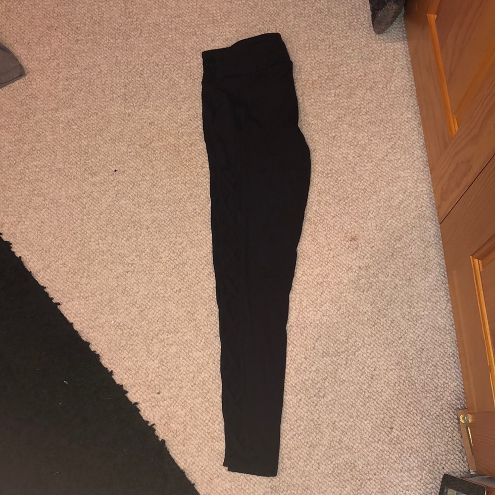 Lace up workout leggings
